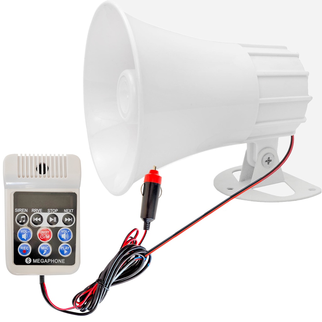 Pazarcı Horn Hoparlör Ses Kayıtlı Megafonlu USB SD 20w Tak Kullan Poke PK-8025