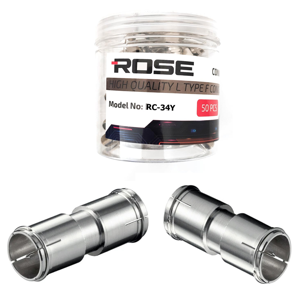 RG6 F Konnektör Santral Birleştirici F Quick 50 Adet Rose RC-34