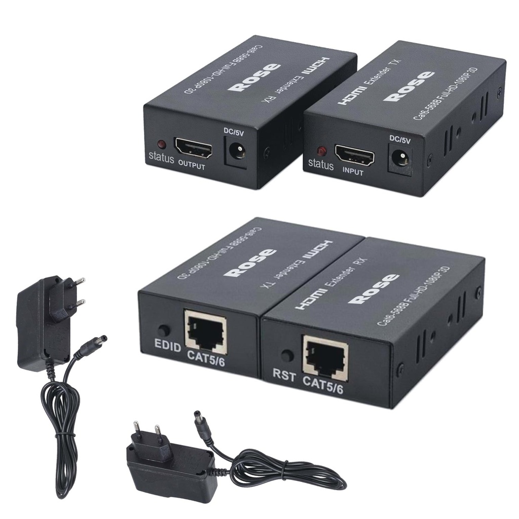 Hdmi Extender 60m Upt Dönüştürücü Cat6 Rose HDMI-360
