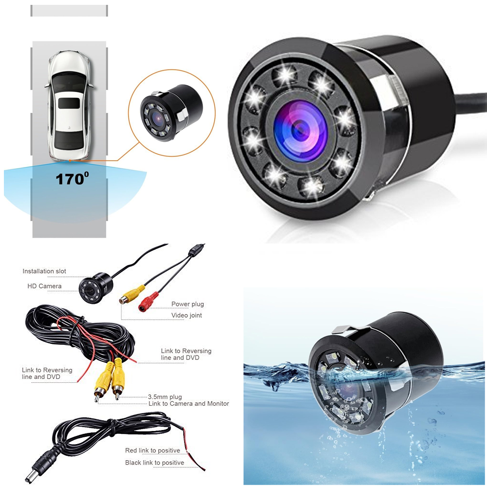 Araç Kamerası Gece Görüşlü Ledli HD Poke PK-8074