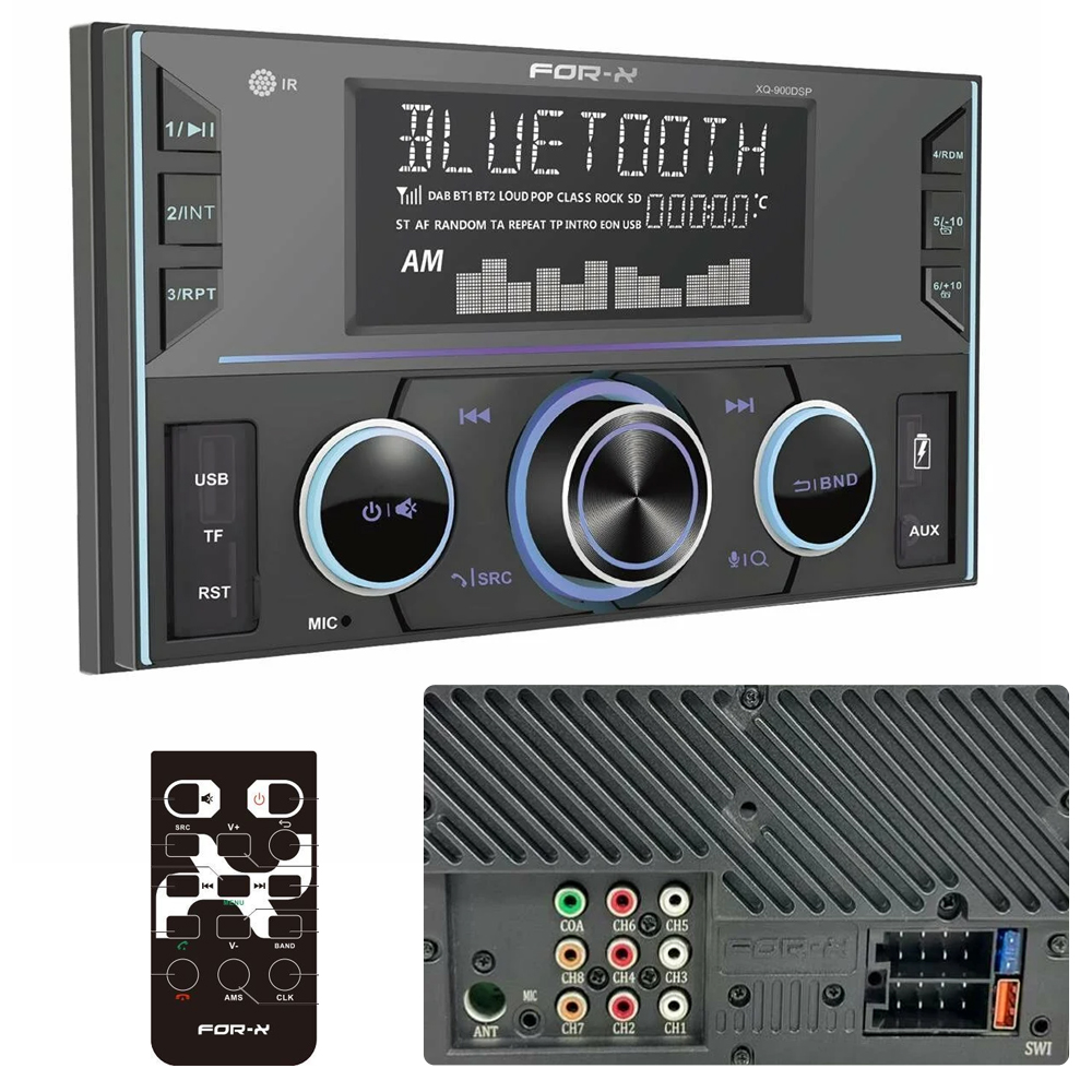 Double Teyp 4x60w Usb/Bt 8 Kanal 4 Anfi Çıkış For-x XQ-900DSP
