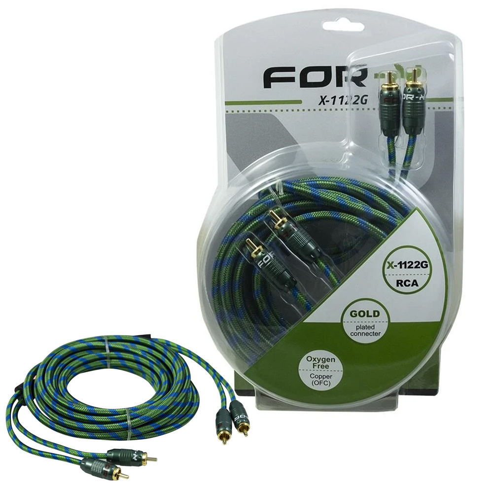 Oto Anfi Kablo 2rca 2rca 5mt Bakır For-x X-1122G 5M