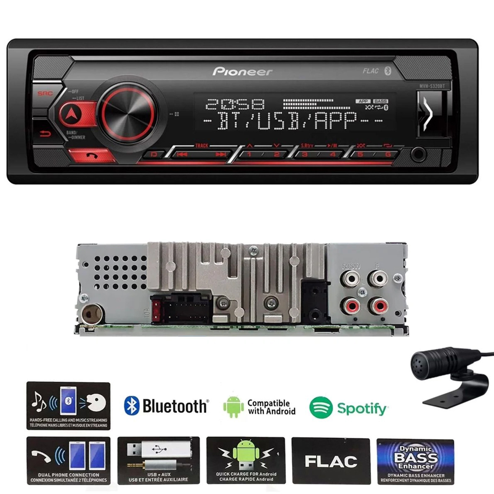 Oto Teyp 4x50w Bluetooth Usb Fm Digicom Pioneer MVH-S320BT