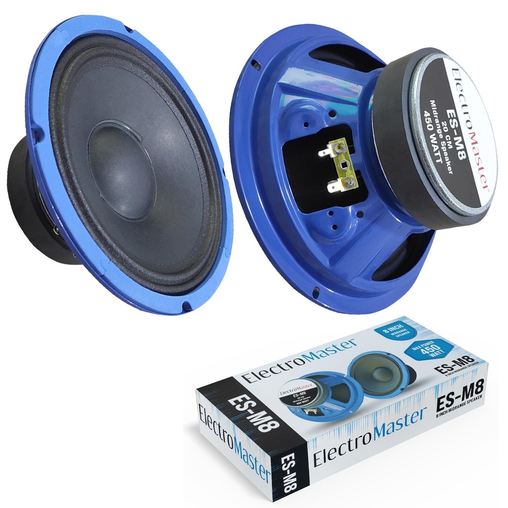 Oto Midrange 20cm 450w 50rms 2 Adet ElectroMaster ES-M8