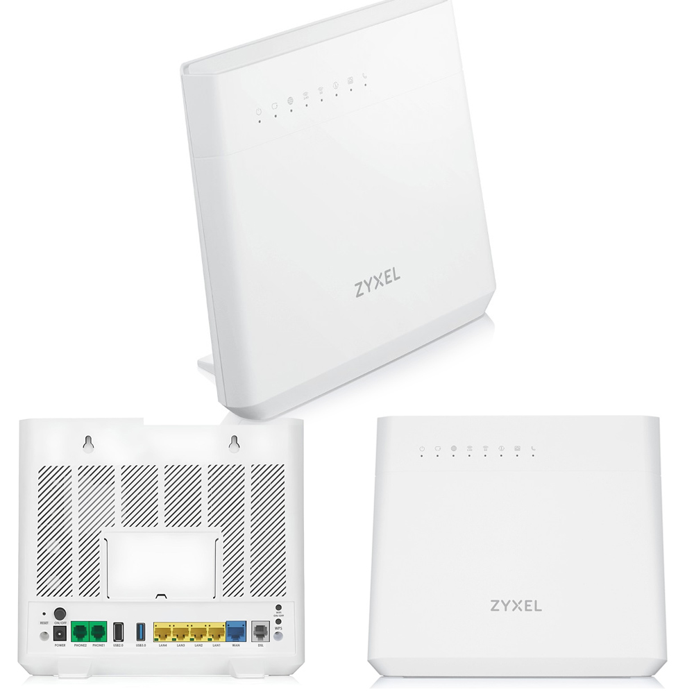 Kablosuz Modem Router Dual Band 4 Port USB'Lİ Wifi 5 2400 Mbps 2 Combo Adsl2 Vdsl2 WAN Gigabit IAD Zyxel VMG8825-T50