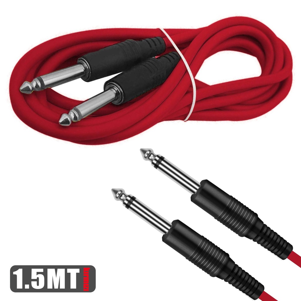 Anfi Uzatma Kablosu 6.3mm Mono 1.5mt Kırmızı