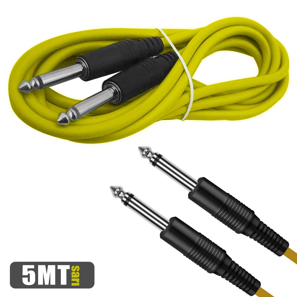 Anfi Uzatma Kablosu 6.3mm Mono 5mt Sarı