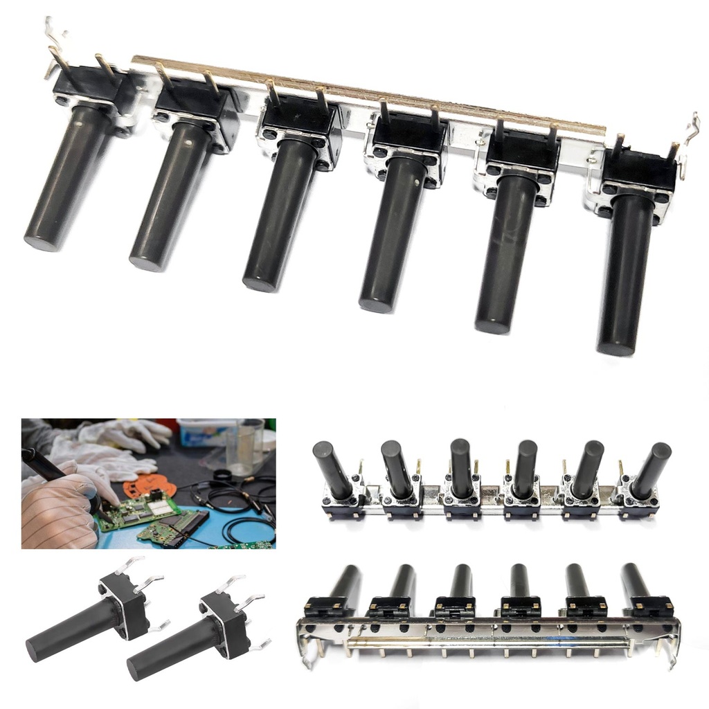 Pimsiz Tact Switch 6'lı Universal Tekli Kullanılabilir
