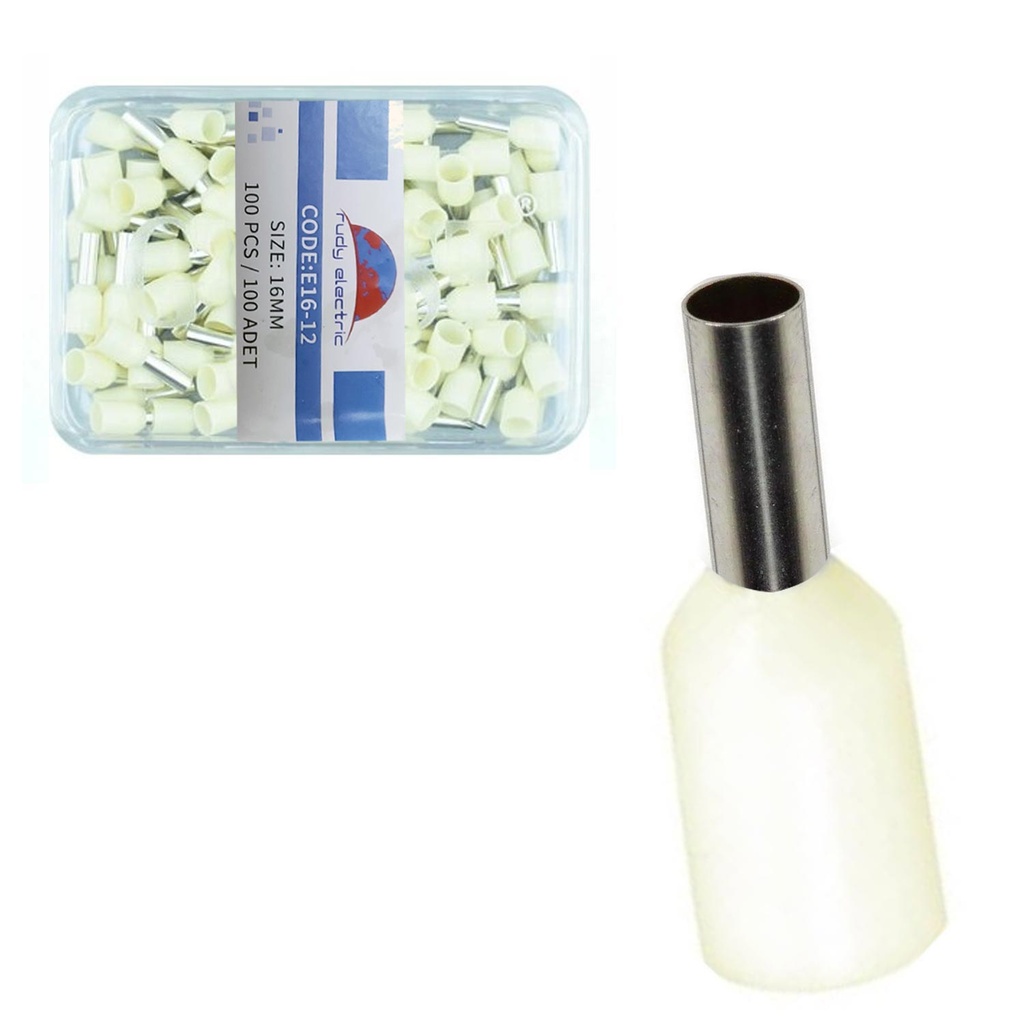 İzoleli Kablo Yüksüğü 16mm 100 Adet E16-12