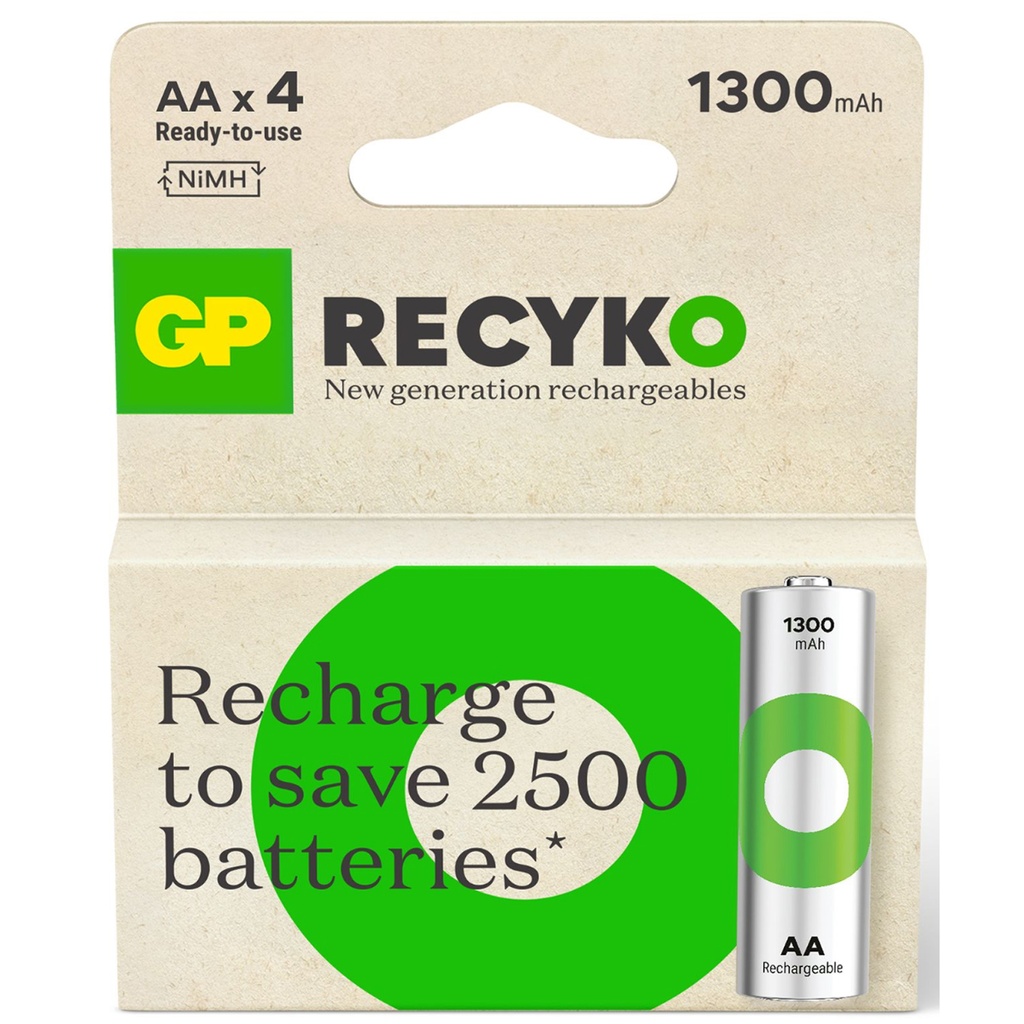 Şarjlı Pil 1300mah AA Kalem 4 Adet GP-2Tlb4 