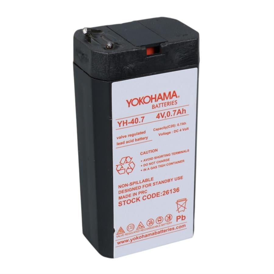 Kuru Akü 4V 0.7A 34x22x64mm Yokohama YH-40.7