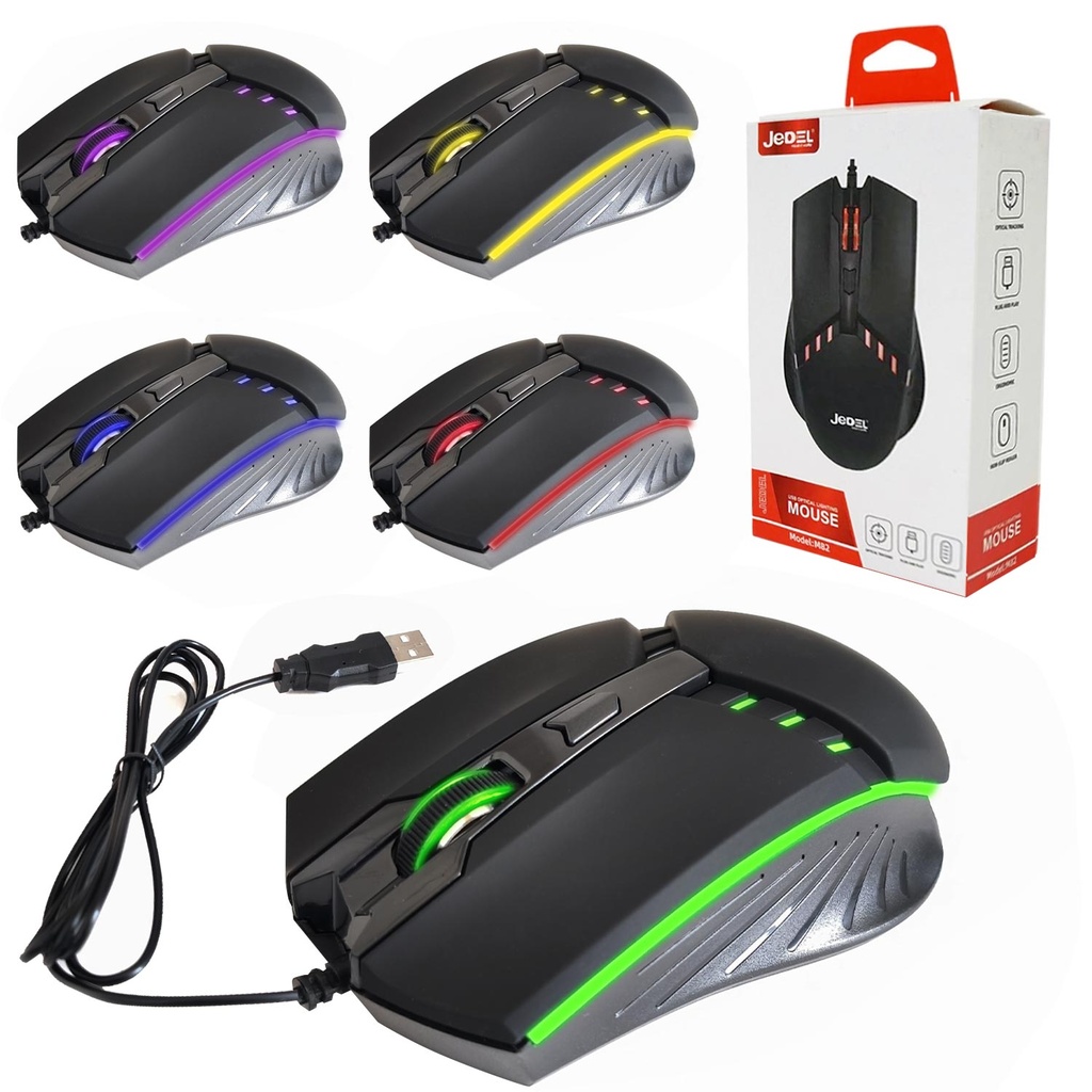 Optical Mouse Kablolu Optik Mouse RGB Led 1600DPİ Jedel GM-M82
