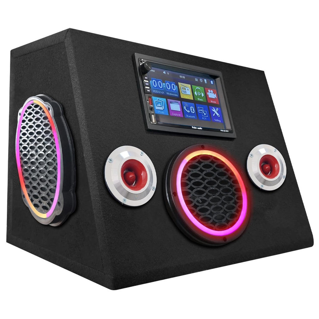 Seyyar Ses Sistemi 600w 7'' Ekranlı Midrange Bluetooth Fm Usb Pixel Poke PK-8366