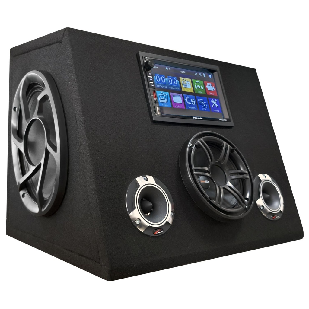 Seyyar Ses Sistemi 600w 7'' Ekranlı Midrange Bluetooth Fm Usb Bass Tiz Poke PK-8367