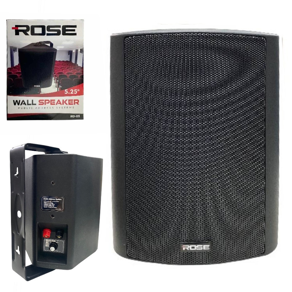 Sütun Hoparlör 13cm  Siyah Trafolu Komitatörlü 1 Adet Rose RD-05B