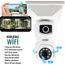 Wifi PTZ Akıllı 2 Kamera Gece Renkli Sesli Tak Kullan Buatlı Rose 30125-BT