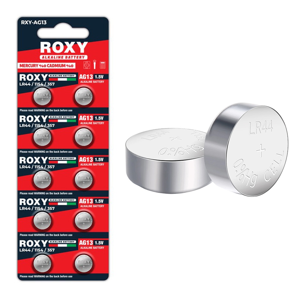 AG13 Alkalin Düğme Pil 1.5v 10 Adet Roxy RXY-AG13 LR44/1154/357