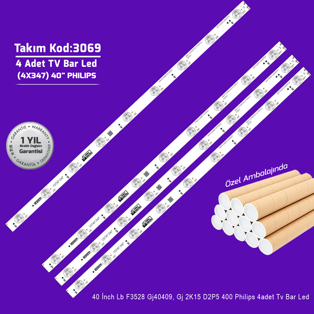 40'' Lb F3528 Gj40409, Gj 2K15 D2P5 400 Philips 4adet Tv Bar Led