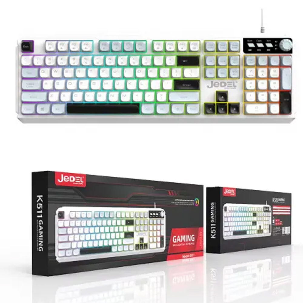 Oyuncu Gaming Klavye Sessiz RGB Işıklı Jedel K-511