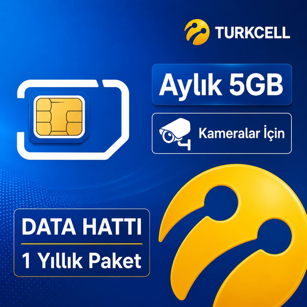 Data Hat Kamera İçin 12 Aylık Paket (Aylık 5GB) Turkcell