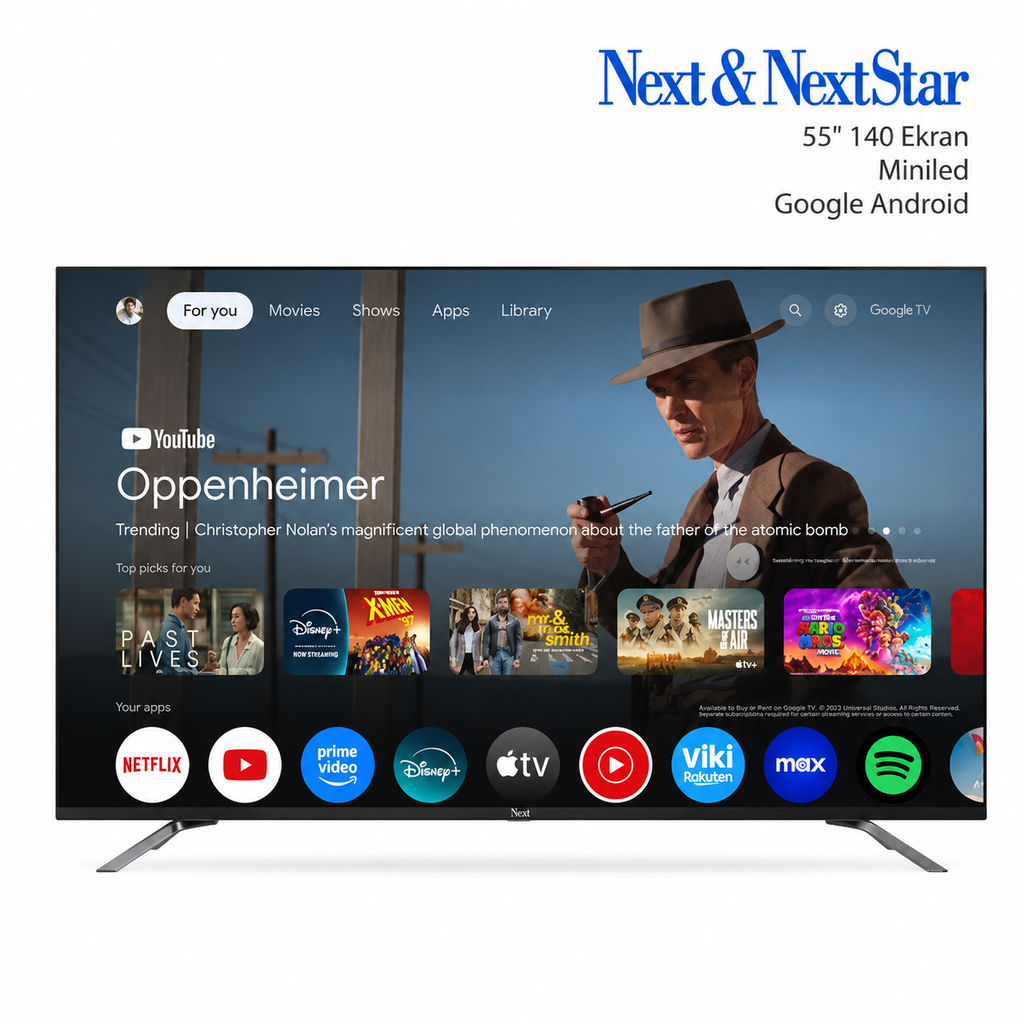 55'' 140 Ekran Mini Led Televizyon Full Hd 4K Google Tv Next Ye-55IDG11