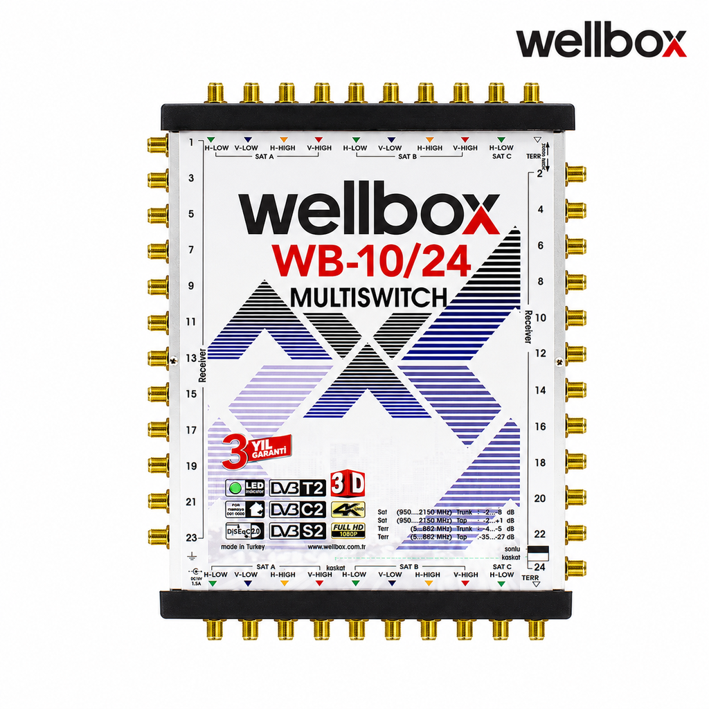 10/24 Santral Sonlu Kaskatlı Hibrit Adaptörlü Wellbox
