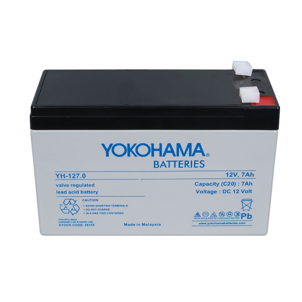 Kuru Akü 12v 7a 15x6.5x9cm Yokohama YH-127.0