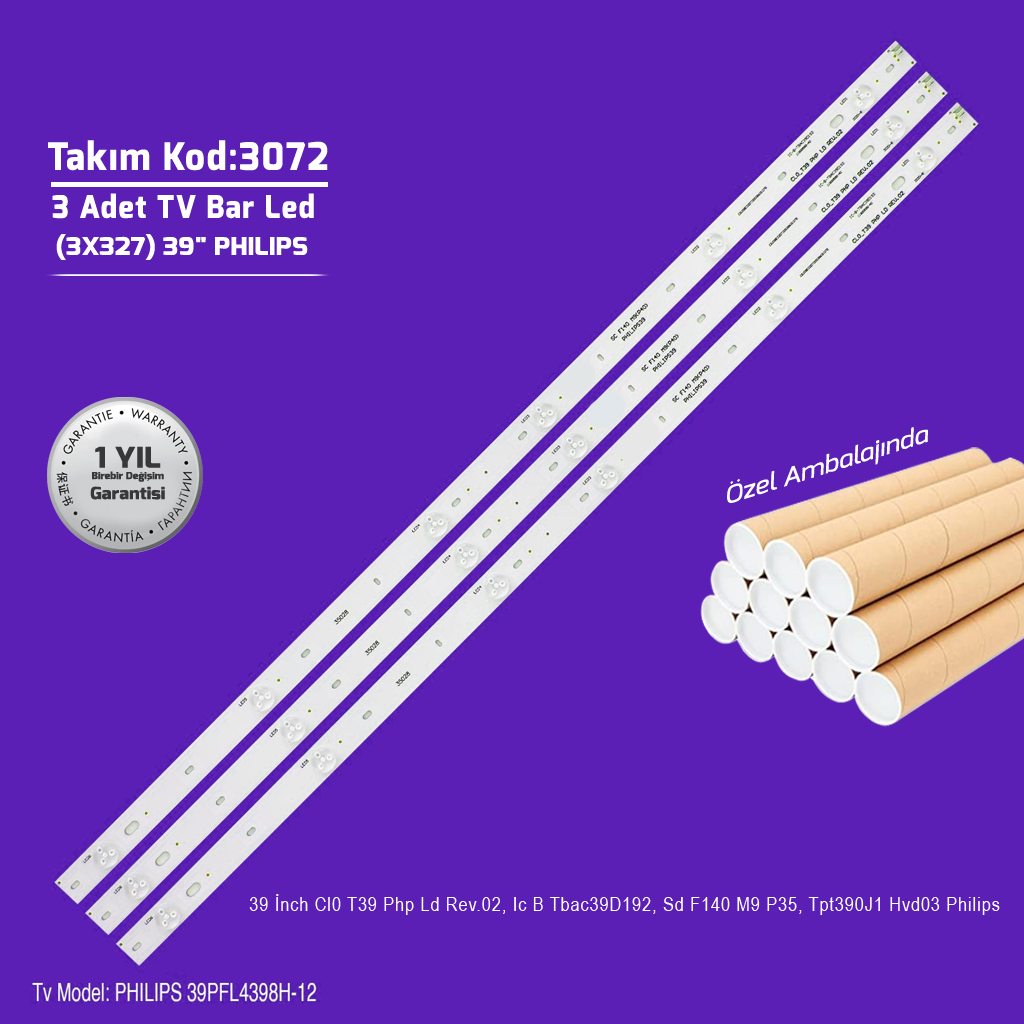 39'' Cl0 T39 Php Ld Rev.02, Ic B Tbac39D192, Sd F140 M9 P35, Tpt390J1 Hvd03 Philips 3adet Tv Bar Led