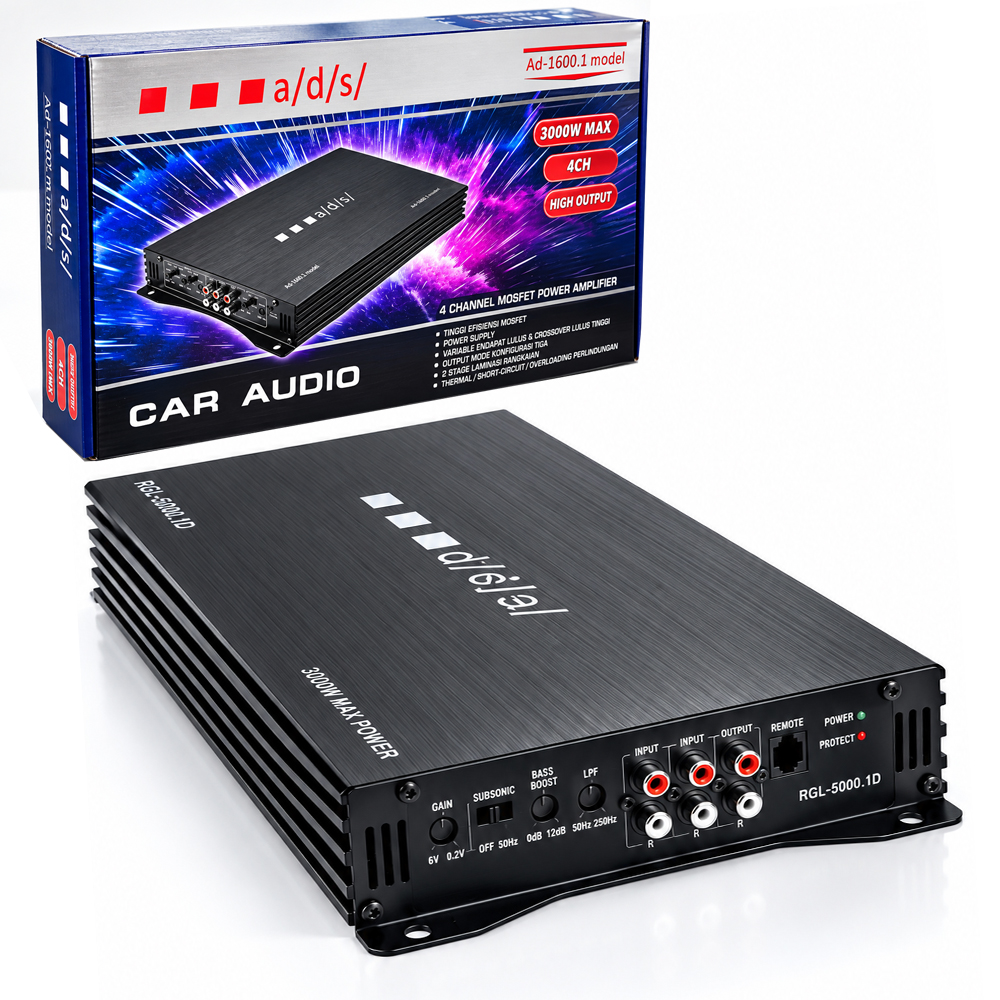 Oto Anfi 4 Kanal 3000w RMS 280w ADS AD-1600.1