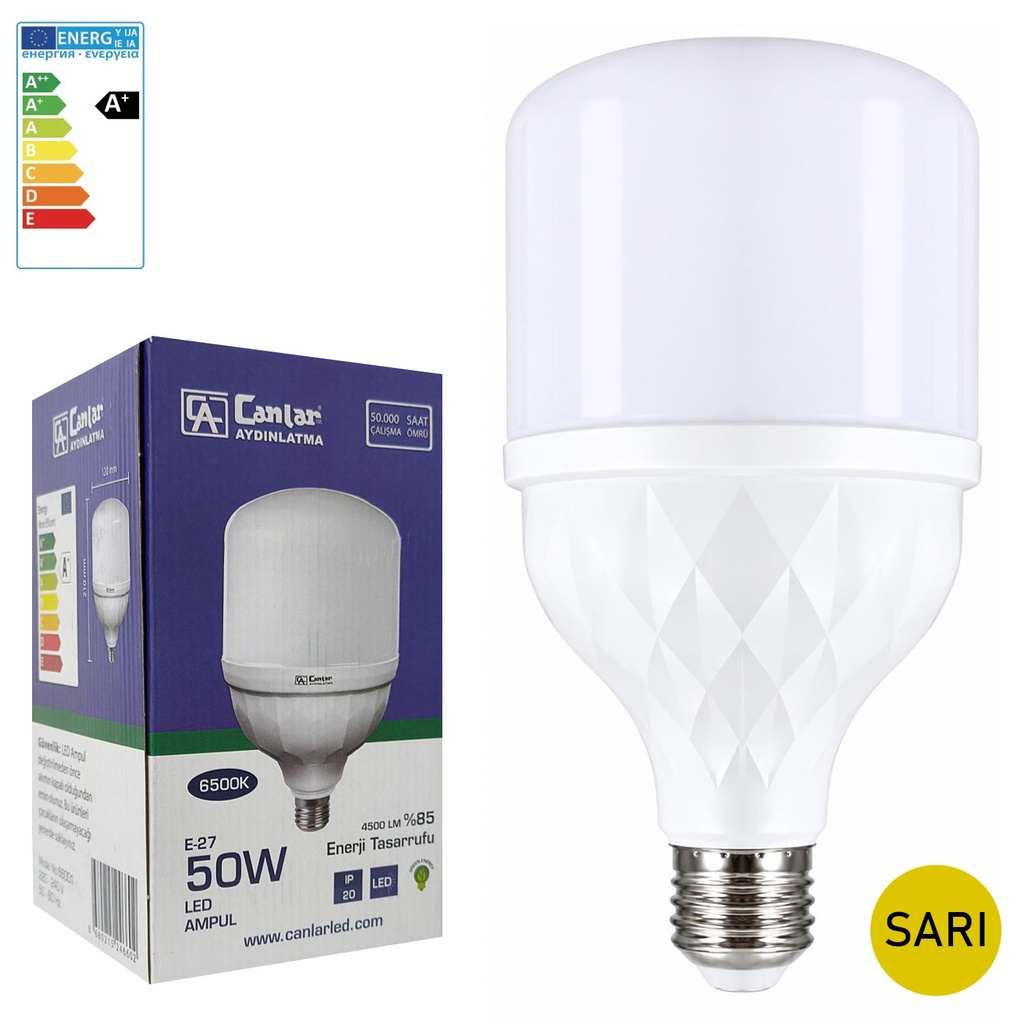 Tourch Led Ampul 220v 50w Gün Işığı E27 4500LM CA-50