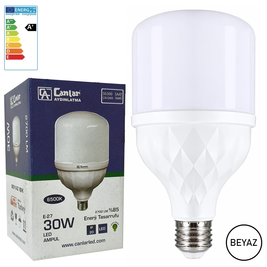 Tourch Led Ampul 220v 30w Beyaz E27 2700LM CA-30