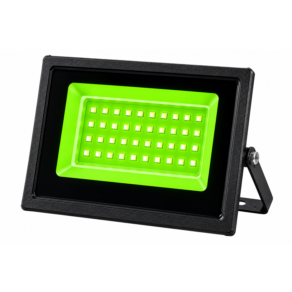 Led Projektör 100w 7200lm Yeşil Bahçe Çim Aydınlatma Metal Kasa 108Ied Ip66 Schuar SC-100