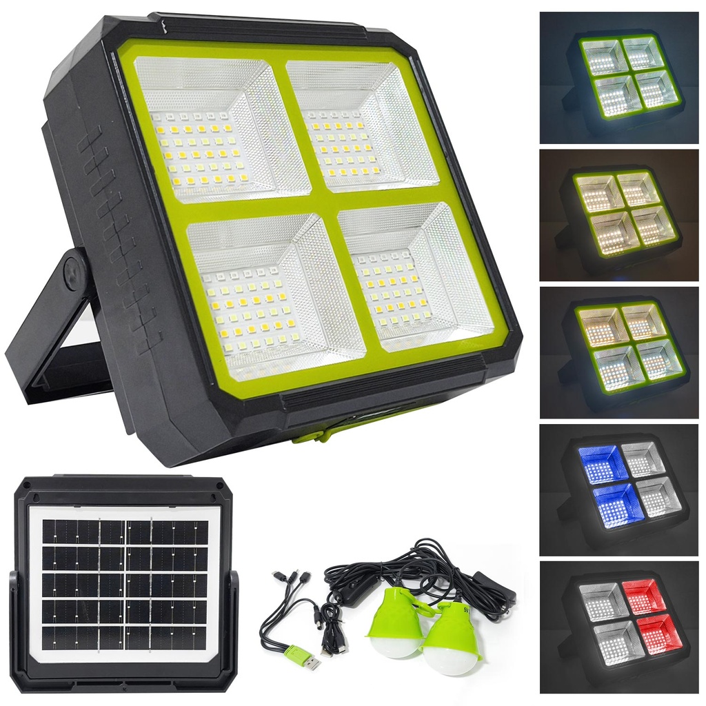 Led Projektör Solar 100w 2 Lambalı Powebank Dat DT-913P
