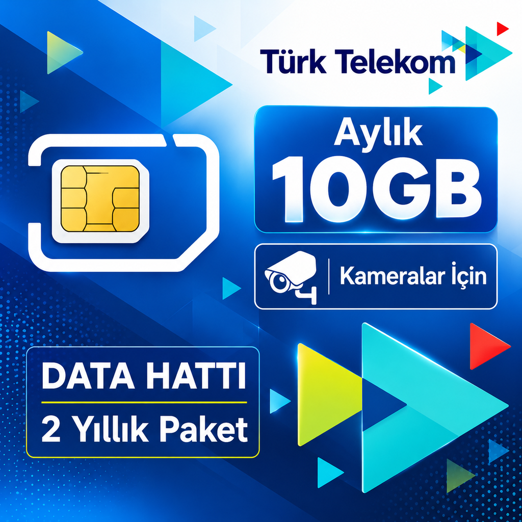 Data Hat Kamera İçin 24 Aylık Paket (Aylık 10GB) Türk Telekom