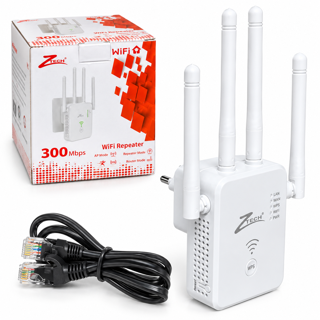Access Point Wifi Router 4 Antenli Ztech ZR-WR300