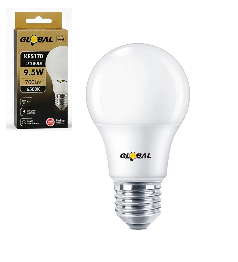 Led Ampul 9.5w Beyaz E27 220v Global KES-170