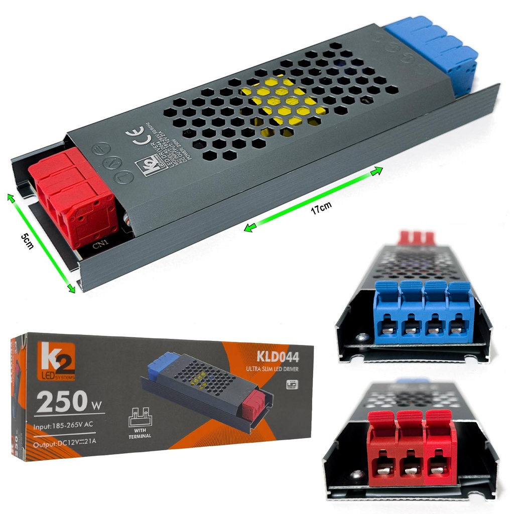 Slim Metal Kasa Adaptör 12v 21a Yeni Nesil Kıskaçlı K2 KLD-044