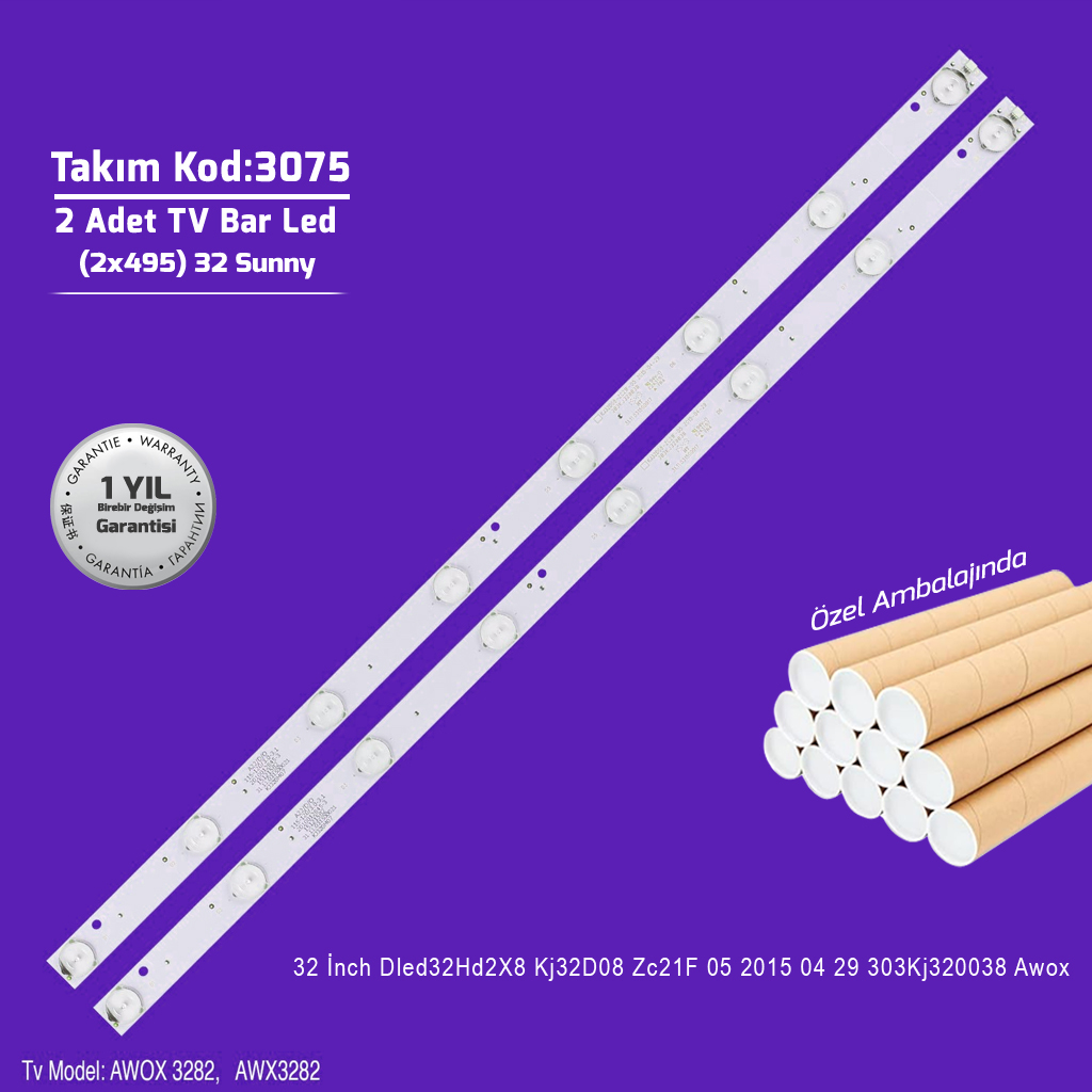 32'' Dled32Hd2X8 Kj32D08 Zc21F 05 2015 04 29 303Kj320038 Awox 2 Adet Tv Bar Led