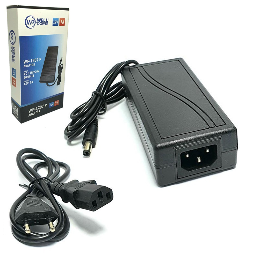 Adaptör 12v 7a Masa Tip Wellpower WP-1207P