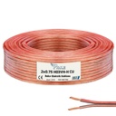 2x0.75 Elektrik Kablosu Bakır H03VH-H CU Kordon Şeffaf 100mt Poke Pk-1314
