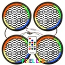 Pixel Ledli 16cm Hoparlör Kapak Animasyonlu 4 Adet Poke PK-5649   R13