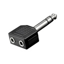 6.3mm Erkek to 2x 3.5mm Dişi Çevirici Adaptör PK-6314  Ç1