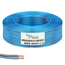 2x1.5 Hoparlör Kablosu Şeffaf Mavi Kordon 100mt Poke Pk-1173