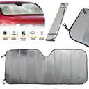 Araç Ön Cam Güneşlik 60X130cm Araç İçi Metalize Katlanabilir PK-4577