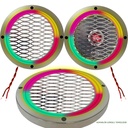 20cm Krom Pixel Ledli Hoparlör Kapak 2 Adet Animasyonlu Poke PK-4550