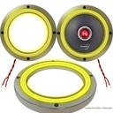 20cm Krom Ledli Hoparlör Kapak İçi Boş 2 Adet Poke PK-4555