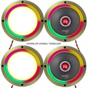 20cm Krom Pixel Ledli Hoparlör Kapak İçi Boş 4 Adet Animasyonlu Poke PK-4558