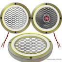 16cm Krom Ledli Hoparlör Kapak 2 Adet Poke PK-4559