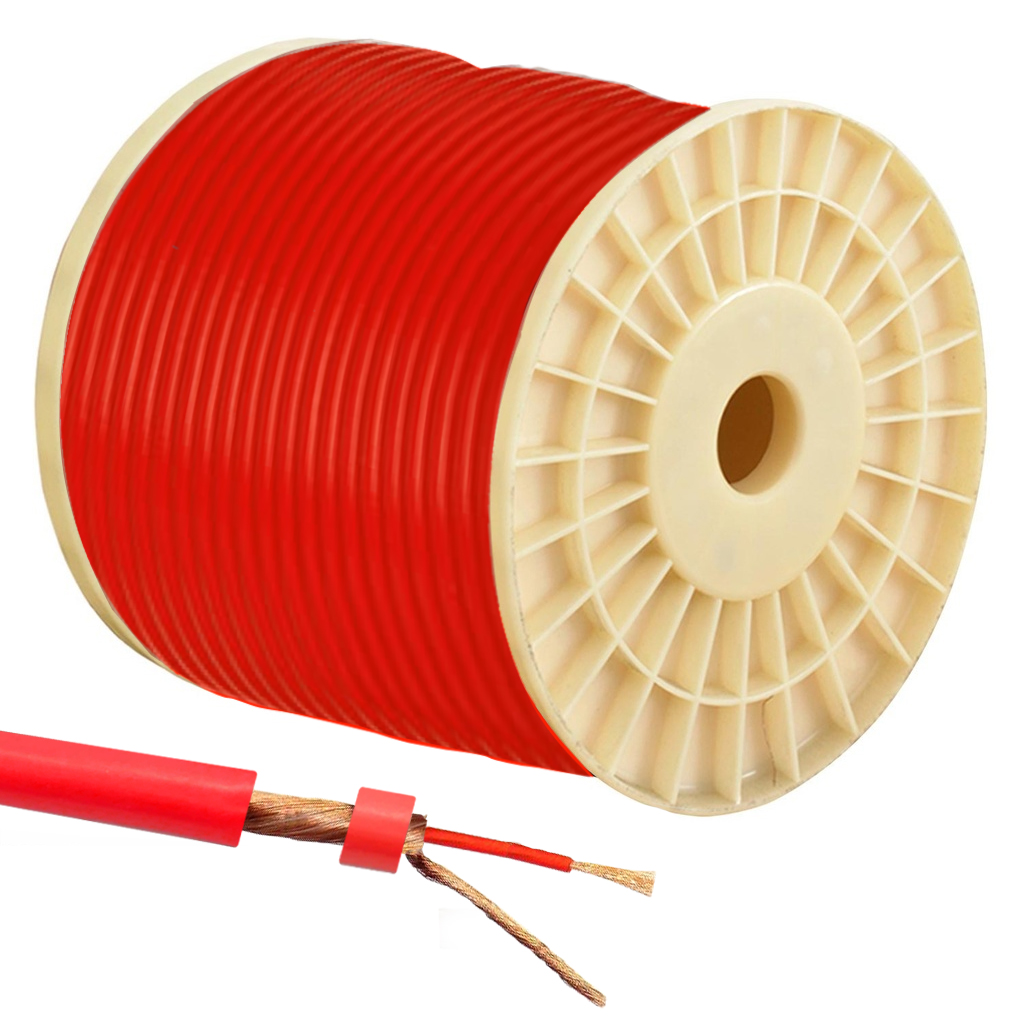 0.50 Full Bakır CU Mono Mikrofon Kablosu N70 50mt Kırmızı Poke -1203