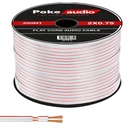 2X0.75 Hoparlör Kablosu Beyaz Kordon Makaralı 200mt Poke PK-1419
